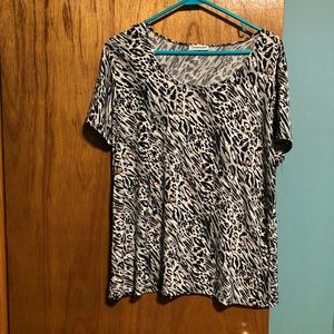 Leopard like print  blouse with sequins